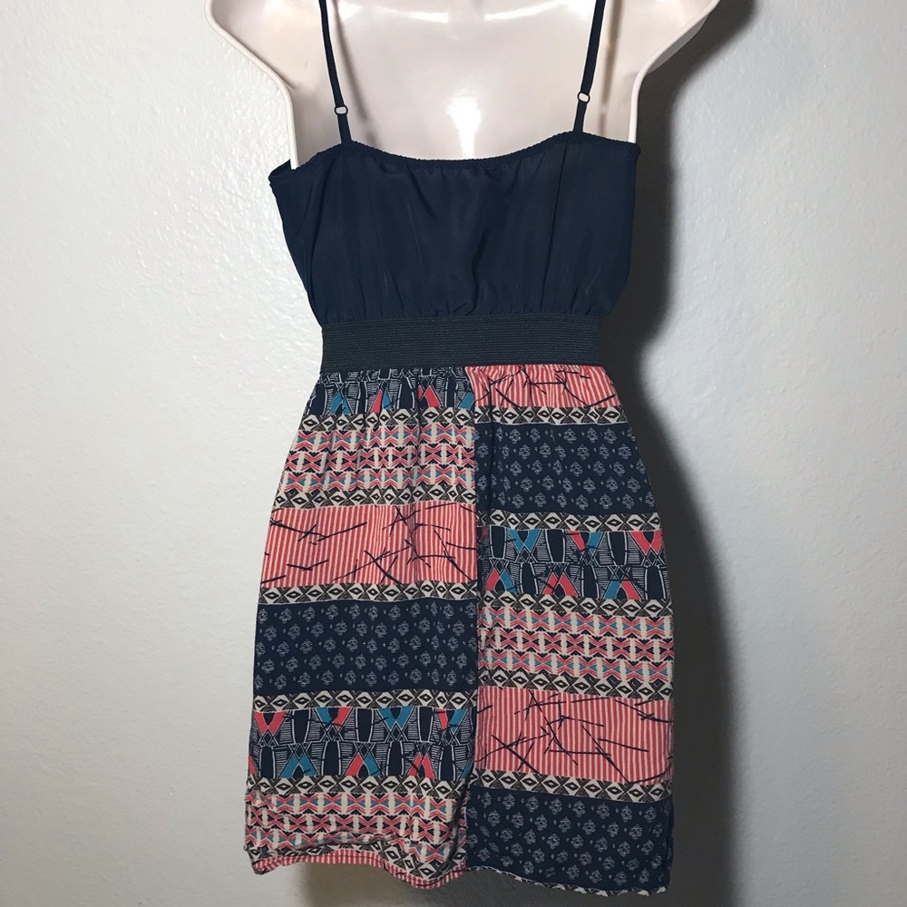 Forever 21 dress navy & print dress - Picture 5 of 6